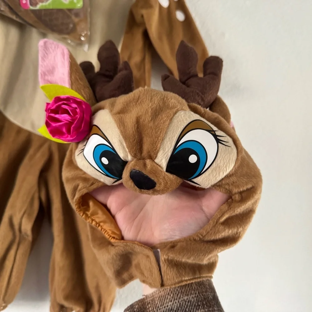 Deer Fawn Costume Woodland Forest Halloween Infant Toddler Baby Girl 12-18mth - Picture 6 of 16